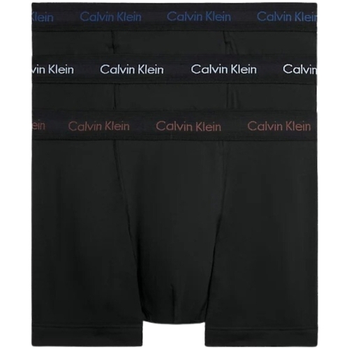 Sous-vêtements Homme Caleçons Calvin Klein Jeans Lot de 3 boxers  Ref 61686 Multicolore Noir