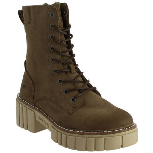 Chaussures Femme Bottines Mustang 1447506 Taupe