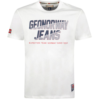 Vêtements Homme T-shirts manches courtes Geographical Norway SX1046HGNO-WHITE Blanc