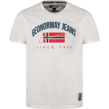 Vêtements Homme T-shirts manches courtes Geographical Norway SX1052HGNO-WHITE Blanc
