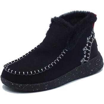 Chaussures Femme Low boots HEYDUDE Denny Faux Shearling Noir
