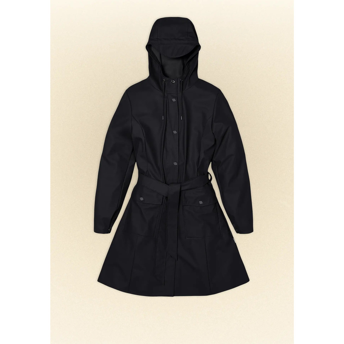 Vêtements Femme Vestes Rains 1824 belt jacket black Noir