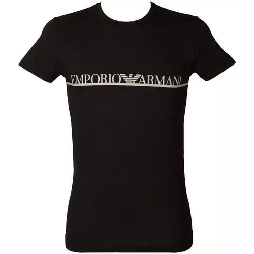 Vêtements Homme T-shirts manches courtes Emporio Armani New Icon Noir