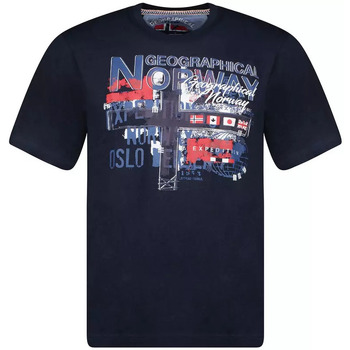 Vêtements Homme T-shirts manches courtes Geographical Norway T-shirt homme  JETCHUP Bleu