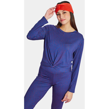 Vêtements Femme T-shirts & Polos Sacs à main T-shirt Croise Jardin Japon Bleu