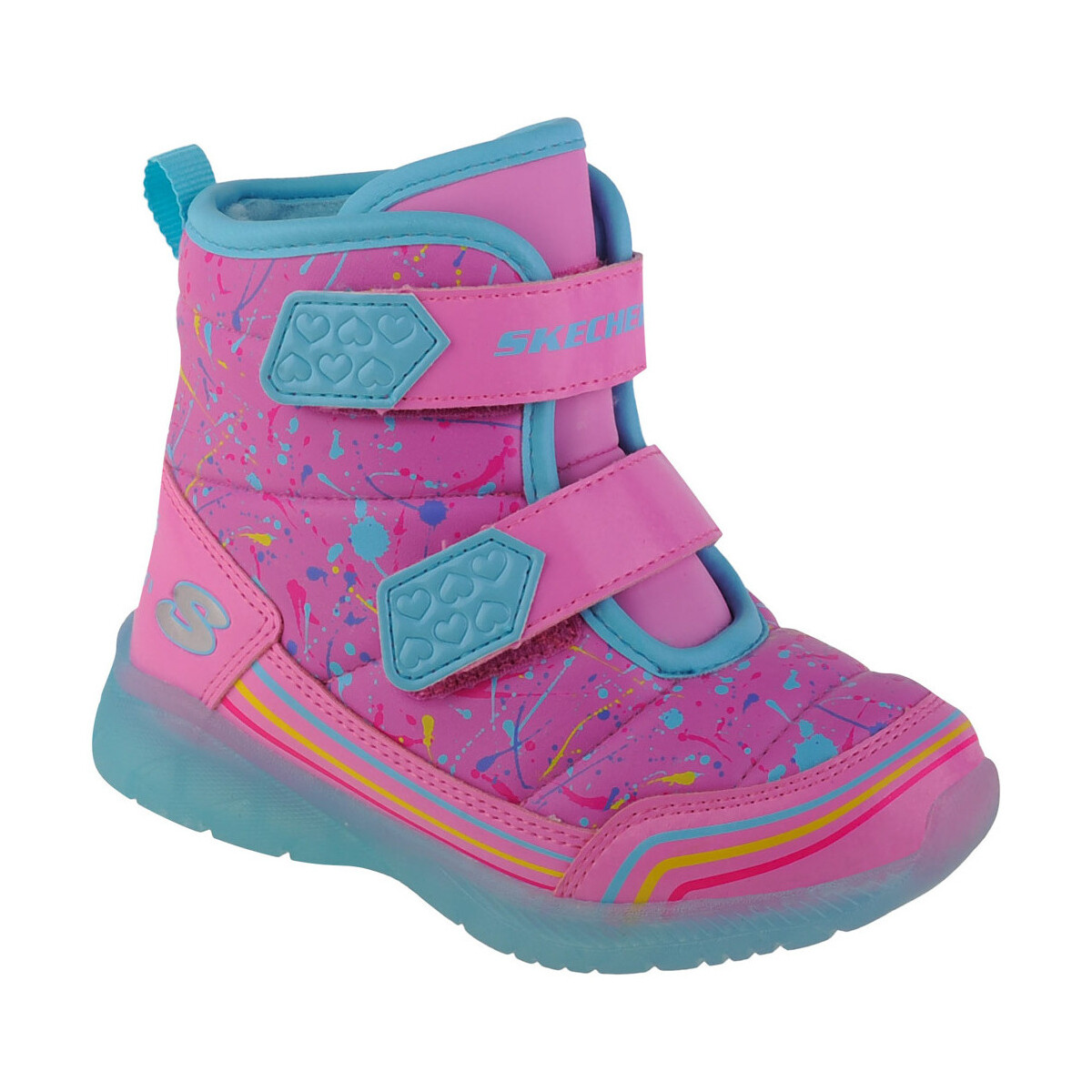 Chaussures Fille Bottes de neige Skechers Illumi-Brights - Power Paint Rose