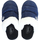 Chaussures Chaussons Nuvola. Zueco Wolly Suela de Goma Bleu
