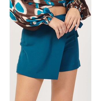 Vêtements Femme Shorts / Bermudas Jijil Short modèle  en satin avec noeud à la taille Bleu