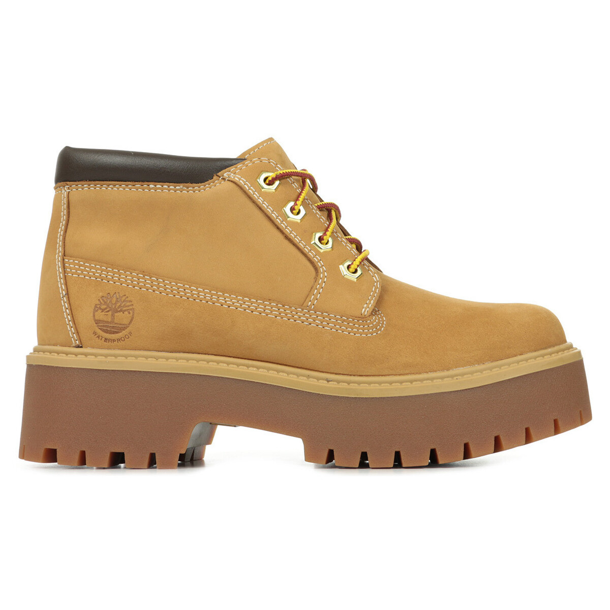 Chaussures Femme Boots Timberland Stone Street Mid Lace Marron
