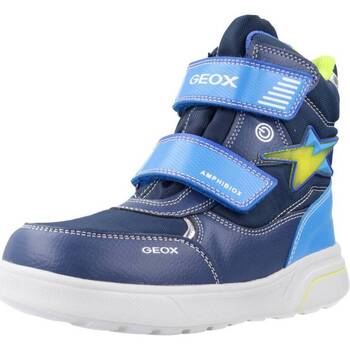 Chaussures Garçon Bottes Geox J SVEGGEN BOY B ABX Bleu