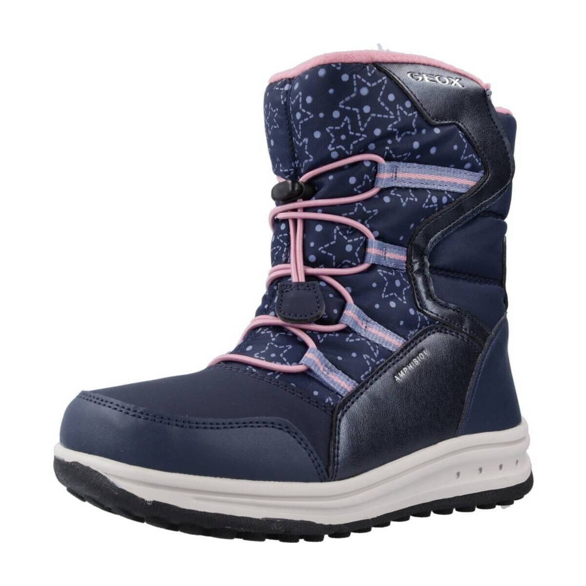 Chaussures Fille Bottes Geox J ROBY GIRL B ABX Bleu