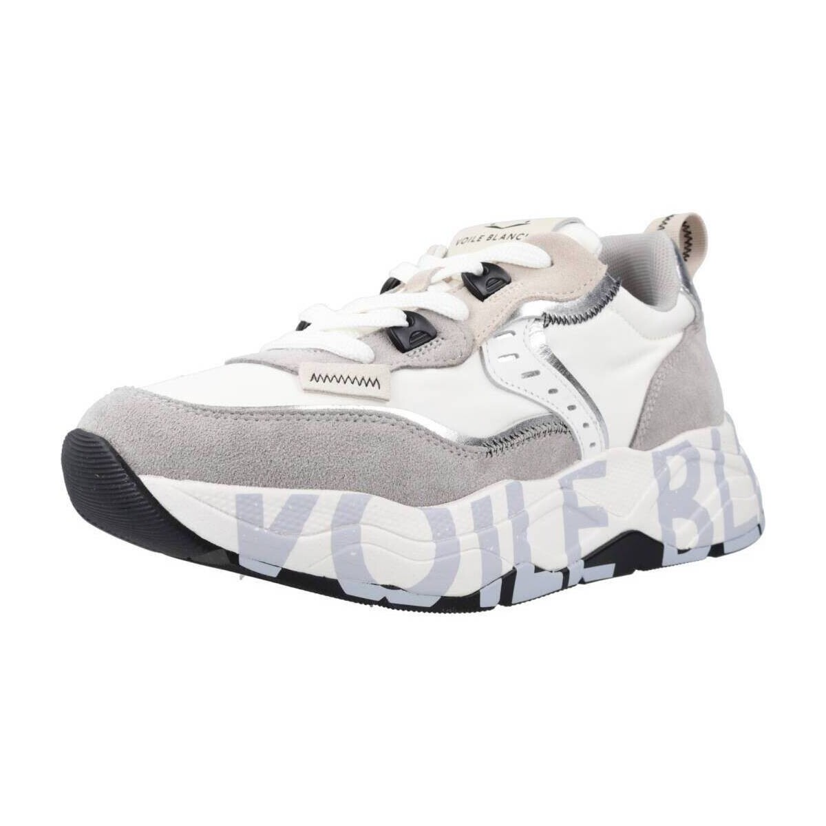 Chaussures Femme Baskets mode Voile Blanche CLUB105 Gris
