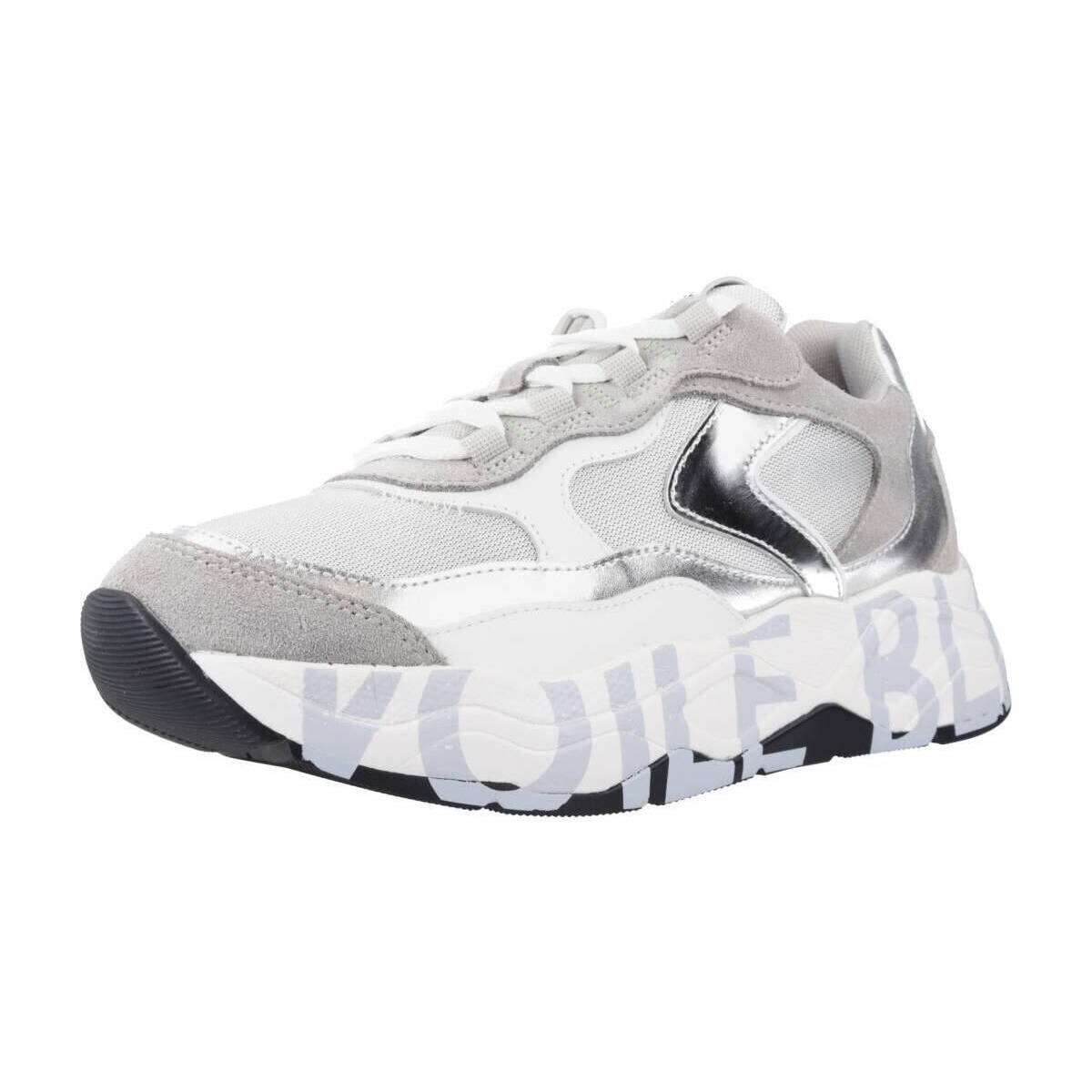 Chaussures Femme Baskets mode Voile Blanche CLUB107 Gris