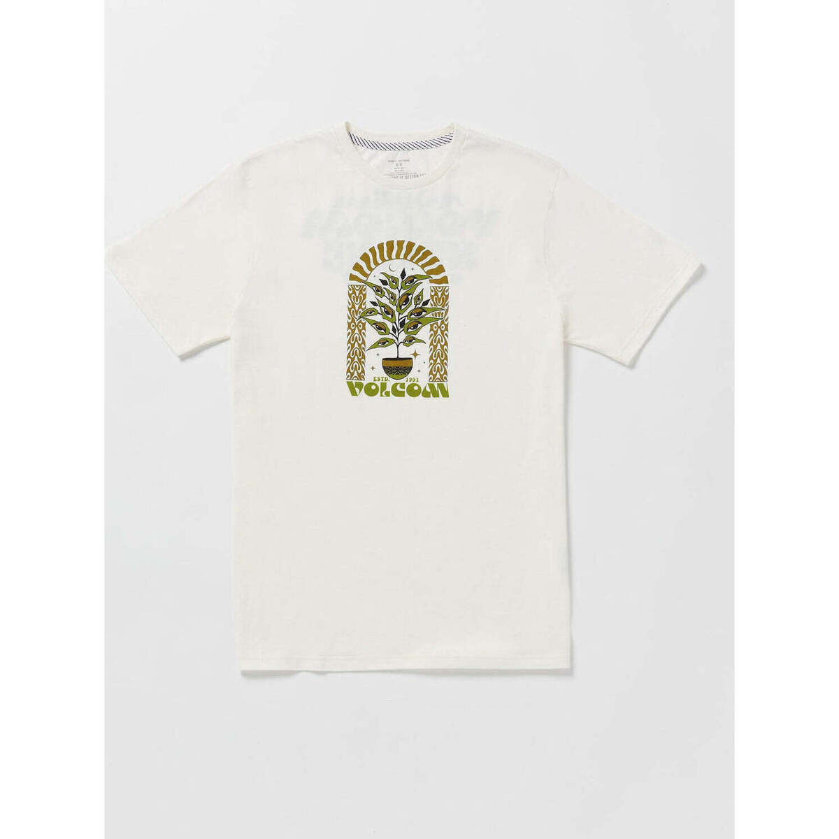 Vêtements Homme T-shirts manches courtes Volcom Camiseta  Delights Farm To Yarn Earth Tripper - Off White Blanc