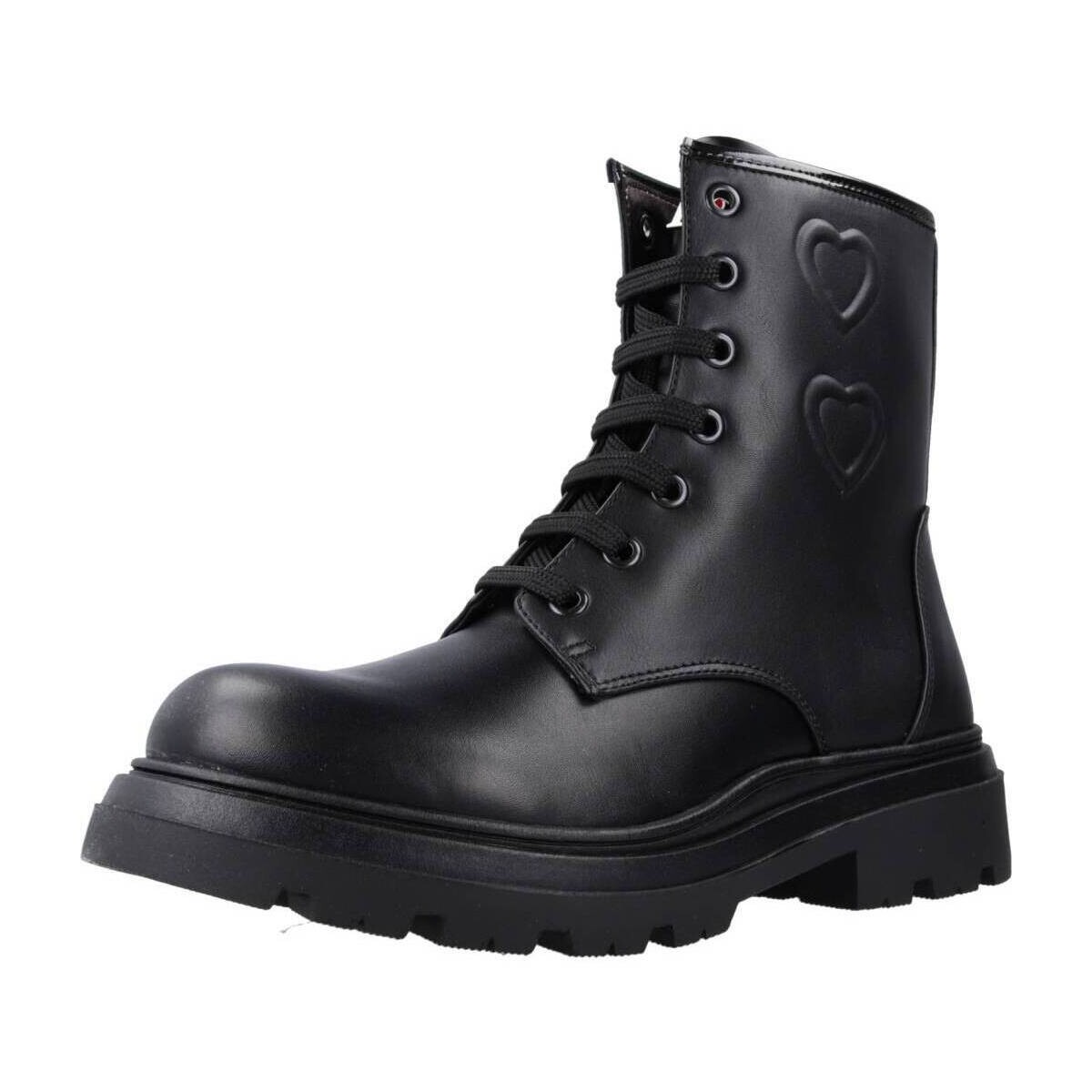 Chaussures Fille Bottes Asso AG15703 Noir