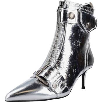Chaussures Femme Bottines Plaids / jetéson HACKNEY KITTEN BOOT Argenté