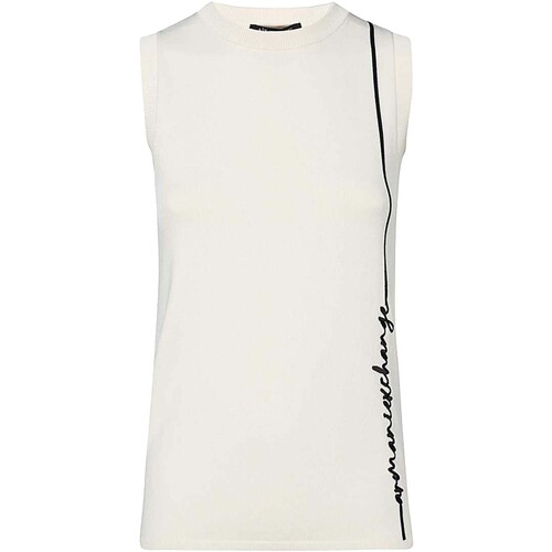 Vêtements Femme Débardeurs / T-shirts sans manche EAX Knit Top Blanc