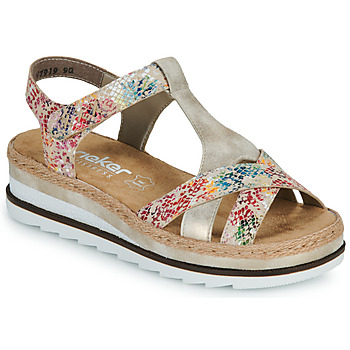 Chaussures Femme sandals lasocki young ci12 lola 03 white Rieker  Doré / Multicolore