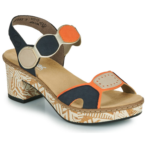 Chaussures Femme Top 5 des ventes Rieker  Marine / Orange / Beige