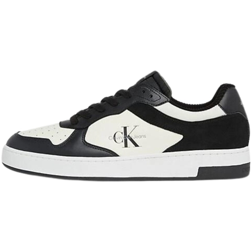 Chaussures Homme Baskets basses Calvin Klein faux-leather JEANS Baskets homme  Ref 61423 00W Noir Blanc Blanc