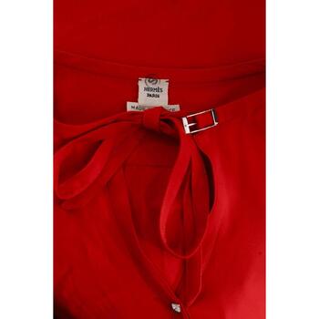 Hermès Paris Blouse en soie Rouge