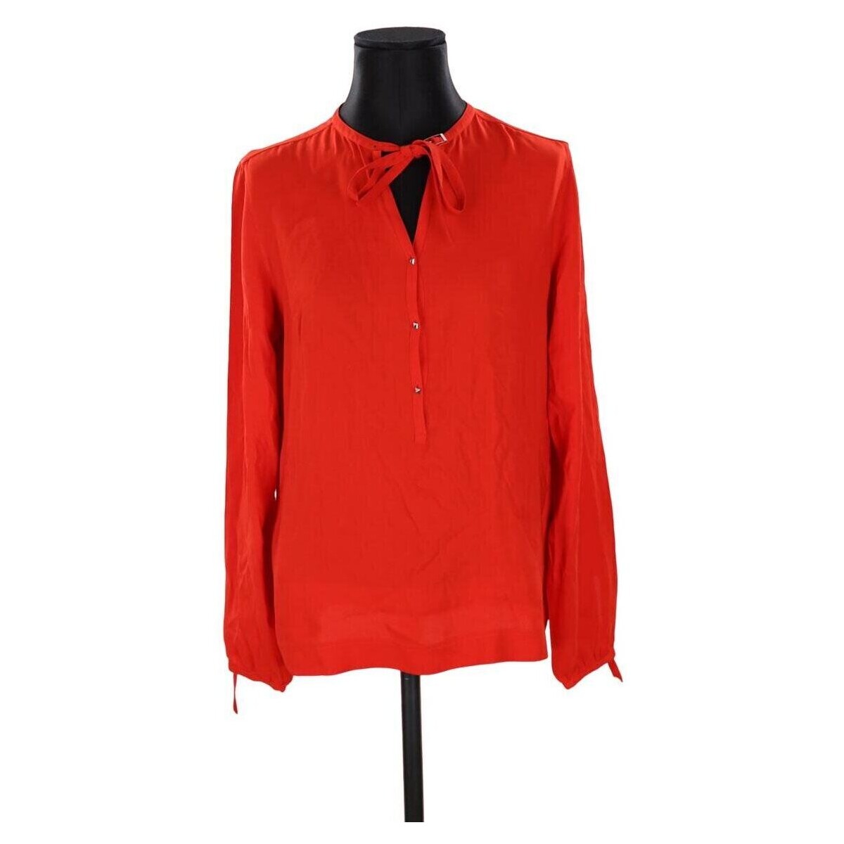 Vêtements Femme Débardeurs / T-shirts sans manche Hermès Paris Blouse en soie Rouge
