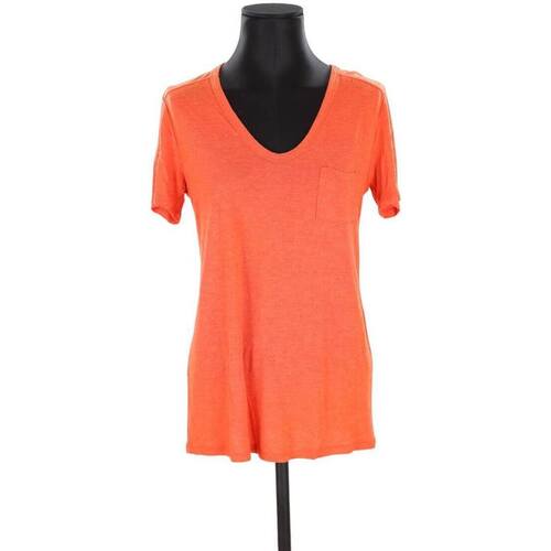 Vêtements Femme Débardeurs / T-shirts Zip sans manche Alexander Wang Top en coton Orange