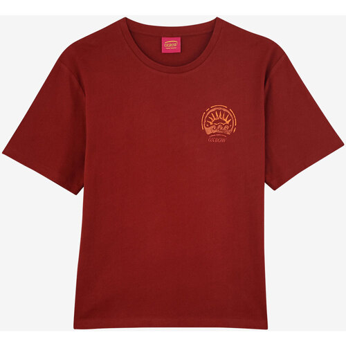 Vêtements Femme Corail Polo coat Ralph Lauren T-shirts manches longues Oxbow Tee-shirt print back P2TED Rouge