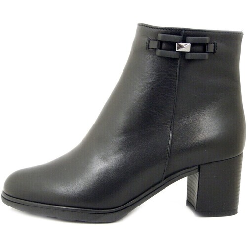 Chaussures Femme Boots Osvaldo Pericoli Femme Chaussures, Bottine en Cuir, Zip - 23330 Noir