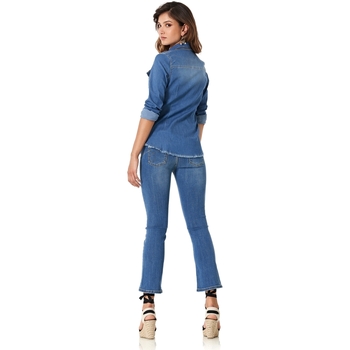 Café Noir CAFENOIR Camicia Jeans Profili Borchie Blu Medio Chiaro JJ6260 Bleu