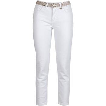 Vêtements Femme Robes Café Noir CAFENOIR Jeans Skinny Pailettes Bianco JJ6190 Blanc