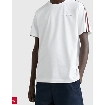 Vêtements Homme T-shirts manches courtes Tommy Hilfiger Bande Logo 1985 Blanc Homme Blanc