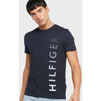 Vêtements Homme T-shirts manches courtes Tommy Hilfiger T-shirt Vertical Homme Bleu Bleu