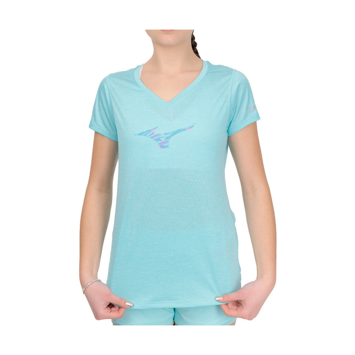 Vêtements Femme T-shirts & Polos Mizuno J2GAA207-23 Bleu