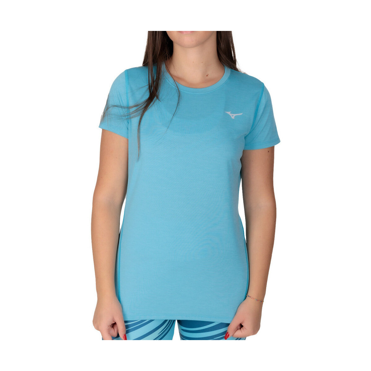 Vêtements Femme T-shirts & Polos Mizuno Precios J2GA7721-72 Bleu