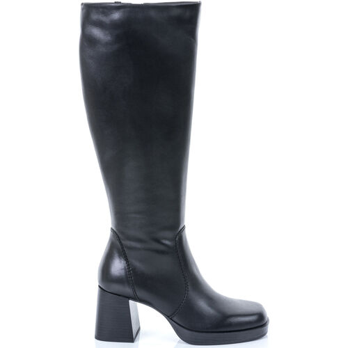 Chaussures Femme Bottes ville Nuit Platine front zip boots Noir