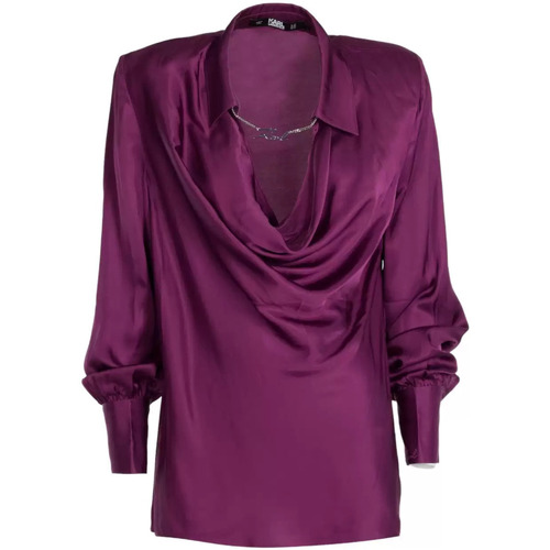 Vêtements Femme Chemises / Chemisiers Karl Lagerfeld élégant chemisier violet Violet