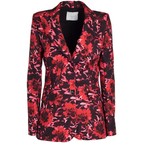 Vêtements Femme Vestes / Blazers GaËlle Paris blazer avec fleurs Rouge