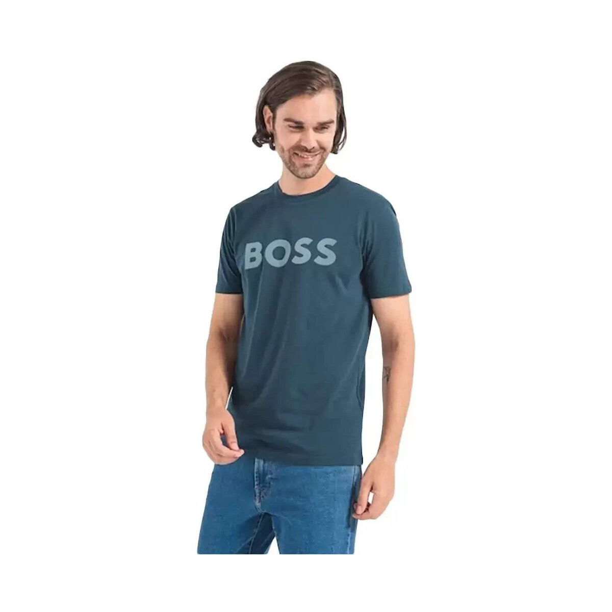 Vêtements Homme T-shirts manches courtes BOSS jersey Bleu