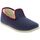 Chaussures Homme Chaussons Chausse Mouton Charentaises WESLEY Bleu