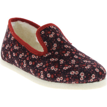 Chaussures Femme Chaussons Fargeot Charentaises SILLAGE Rouge
