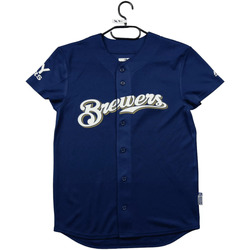 Vêtements Homme T-shirts manches courtes Majestic Maillot  Milwaukee Brewers MLB Bleu