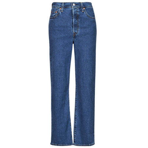 Vêtements Femme Jeans droit Levi's RIBCAGE STRAIGHT long-sleeved Lightweight Bleu