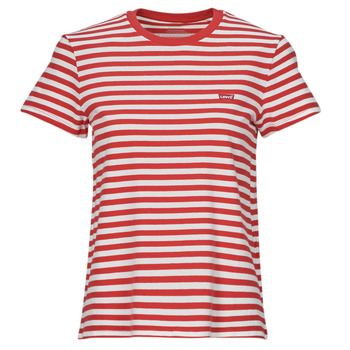 Vêtements Femme T-shirts manches courtes Levi's PERFECT TEE SANDY STRIPE SCRIPT RED