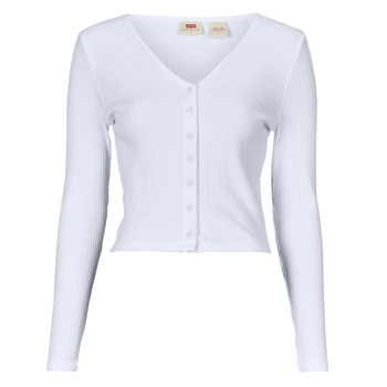 Vêtements Femme Lanvin peplum-waist tweed jacket Black Levi's MONICA LS WHITE  