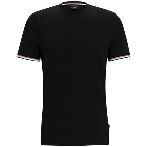 Vêtements Homme T-shirts manches courtes BOSS  Noir