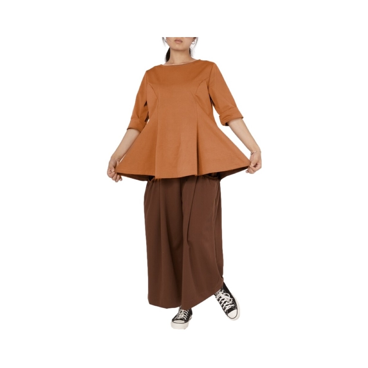 Vêtements Femme Tops / Blouses Wendy Trendy Top 223690 - Camel Marron