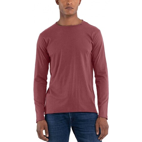 Vêtements Homme Les Petites Bombes Replay T-Shirt Regular Fit  Manches Longues Rouge Amarante Rouge