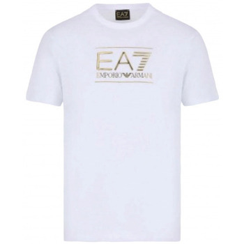 Vêtements Homme Débardeurs / T-shirts sans manche Emporio Armani EA7 Tee shirt homme T-shirt 100 % coton avec texte Chill Vibesni blanc  6RPT19PJM9Z - XS Blanc