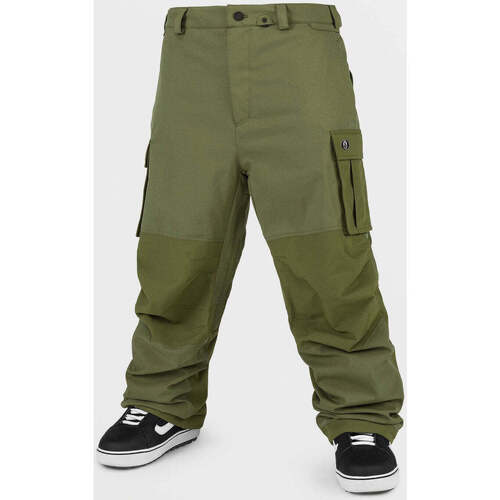 Vêtements Homme Pantalons Volcom Pantalones snowboard  NWRK Baggy Pant - Military Vert